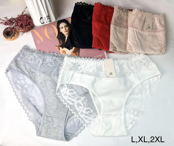 Majtki damskie Roz L-2XL, Mix kolor Paczka 24 szt